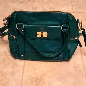 Merona green faux leather purse
